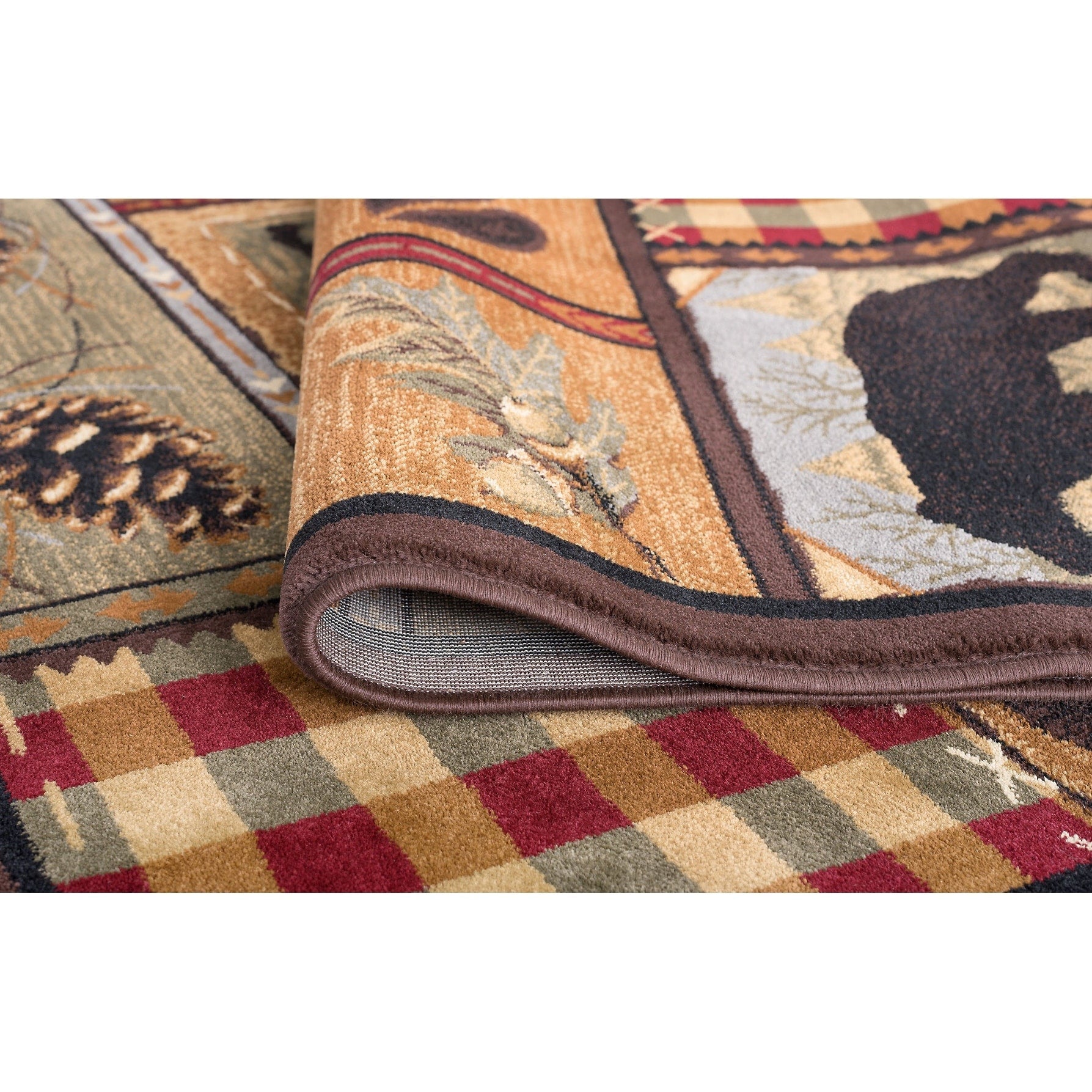 Area Rug & Runner - Lodge Cabin Farmhouse Rugs for Living Room Bedroom Dining Room Kitchen 2x3 / 3x8 / 5x7 / 8x10 / 9x12 / Round