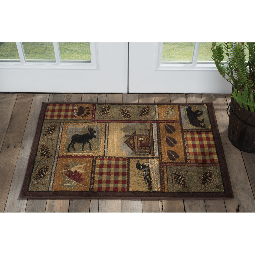 Area Rug & Runner - Lodge Cabin Farmhouse Rugs for Living Room Bedroom Dining Room Kitchen 2x3 / 3x8 / 5x7 / 8x10 / 9x12 / Round