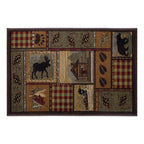 Area Rug & Runner - Lodge Cabin Farmhouse Rugs for Living Room Bedroom Dining Room Kitchen 2x3 / 3x8 / 5x7 / 8x10 / 9x12 / Round