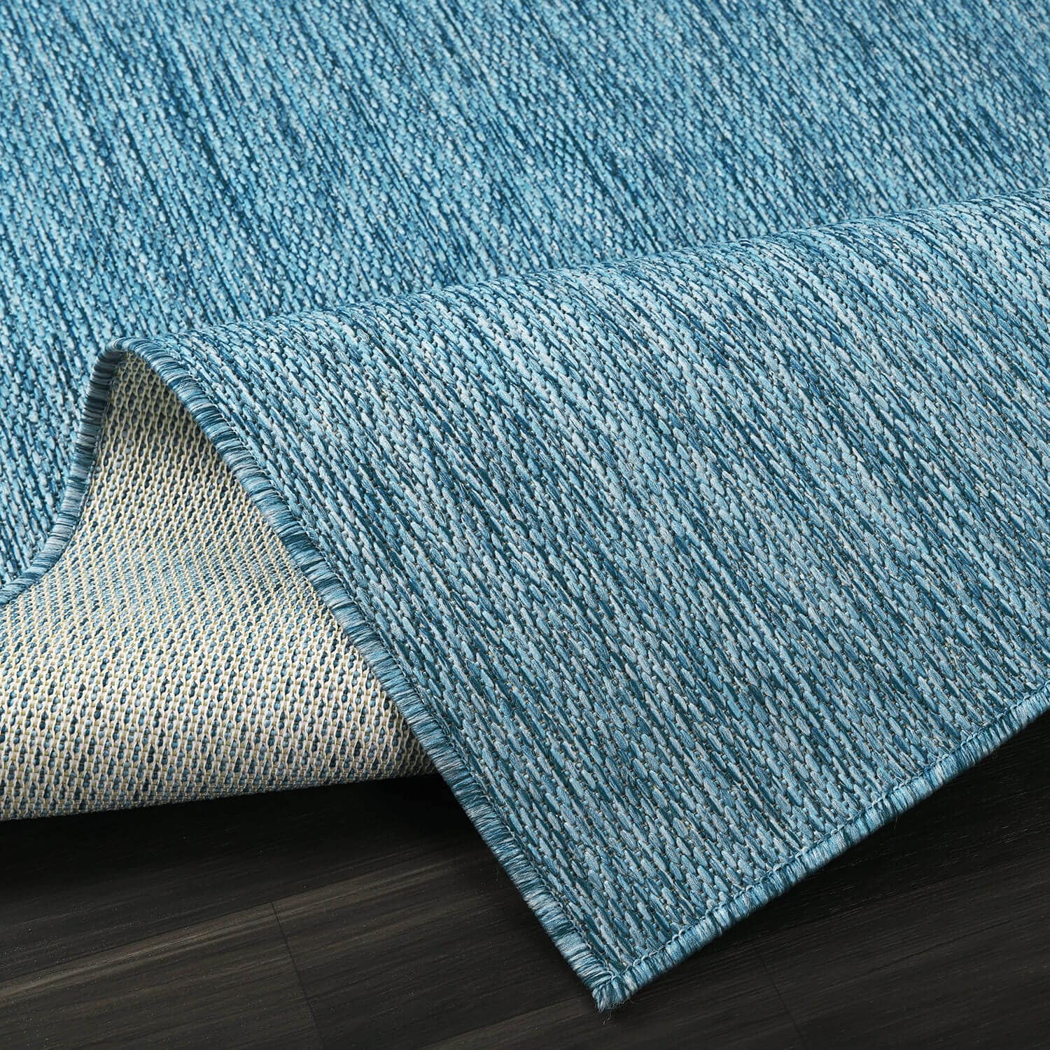 Aloha Washable Solid Indoor Outdoor Area Rug Patio Deck Living Room