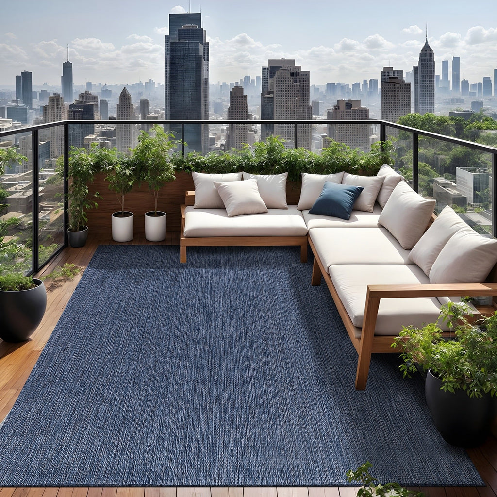 Aloha Washable Solid Indoor Outdoor Area Rug Patio Deck Living Room