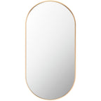 Livabliss Aranya Modern Aluminum Oval Pill-Shaped Accent Mirror