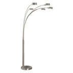 Strick & Bolton Charlie Brushed Steel Arched 5-light Floor Lamp