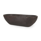 Athena Extra Large Oblong Black-Brown Reclaimed Wood Bowl - 26.0L x 10.0W x 7.0H