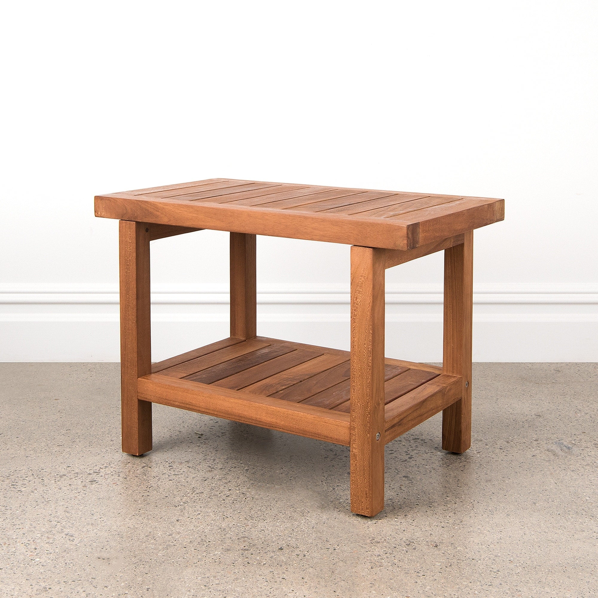 Aurora Home Indonesian Teak Shower Table/Bench