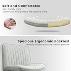 BOSSIN Criss Cross Chair Armless Office Desk Chair No Wheels,Fabric Padded Modern Swivel Vanity Chair office chair