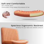 BOSSIN Criss Cross Chair Armless Office Desk Chair No Wheels,Fabric Padded Modern Swivel Vanity Chair office chair