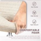 BOSSIN Criss Cross Chair Armless Office Desk Chair No Wheels,Fabric Padded Modern Swivel Vanity Chair office chair