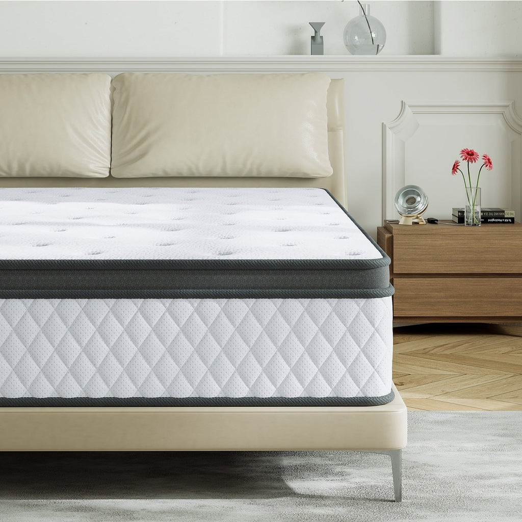 SweDrea 12 in. Firm Hybrid Memory Foam Mattress with CertiPUR-US and Oeko-TEX , Featuring Reinforced Springs.