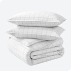 Bare Home Organic Cotton Percale Duvet Cover Set