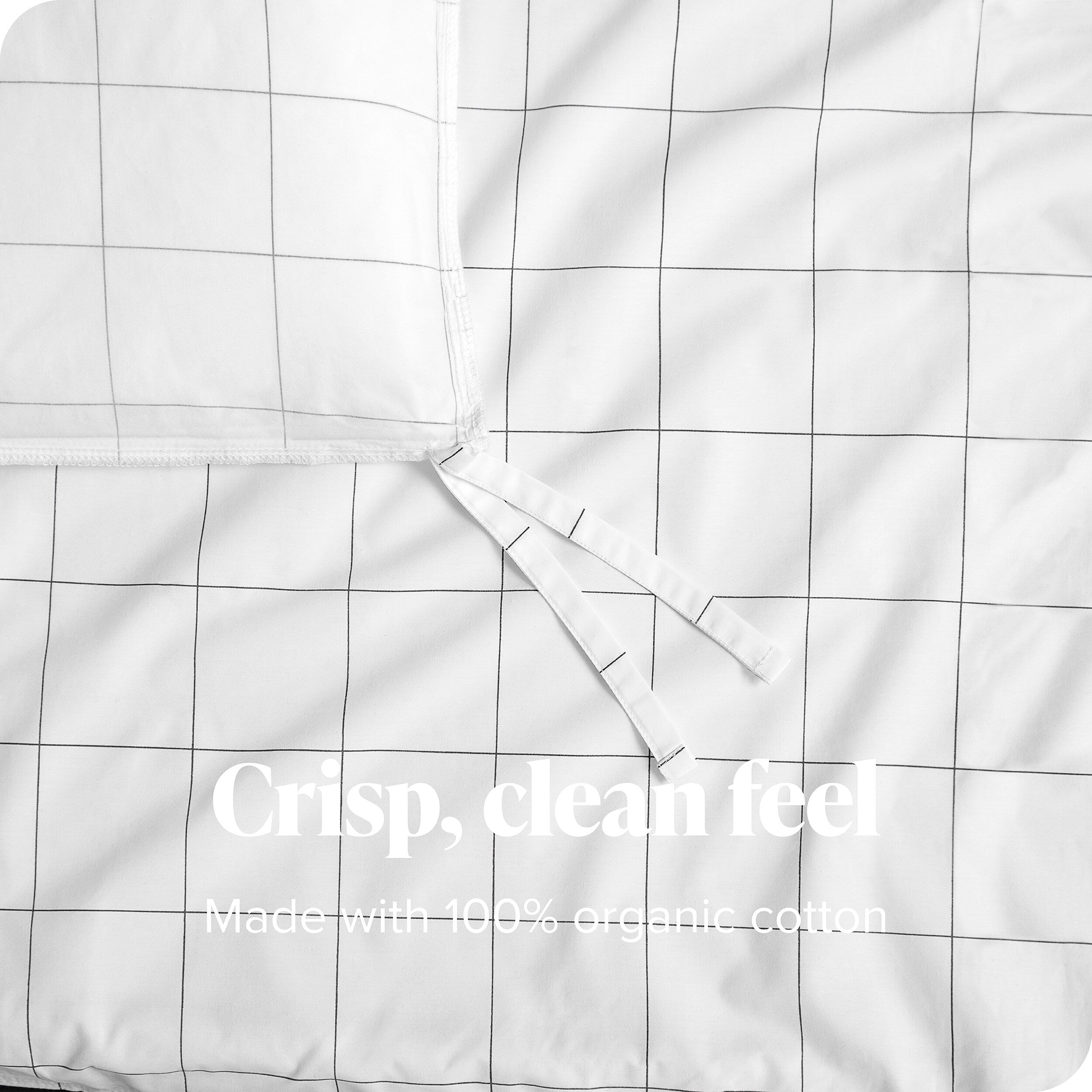 Bare Home Organic Cotton Percale Duvet Cover Set