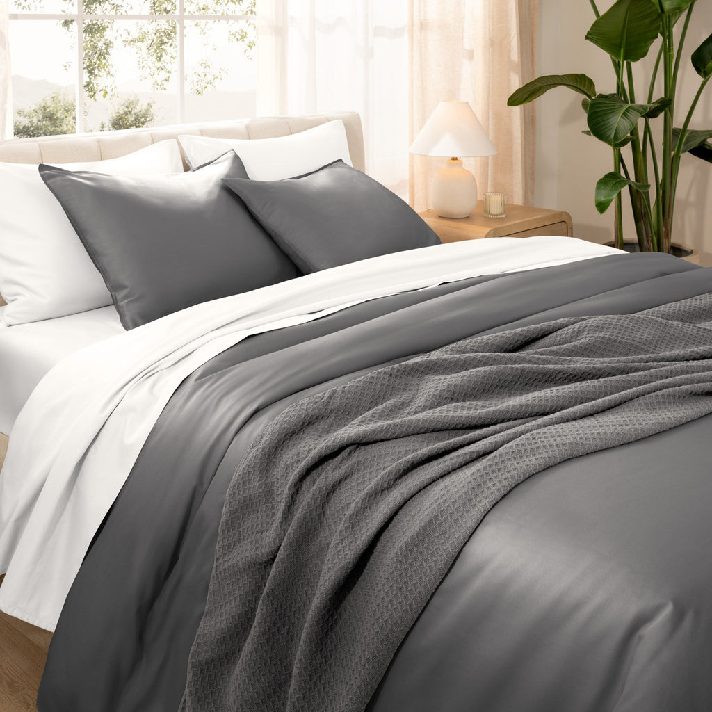 Bare Home Organic Cotton Duvet Cover Set - Smooth Sateen Weave