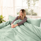 Bare Home Organic Cotton Duvet Cover Set - Smooth Sateen Weave