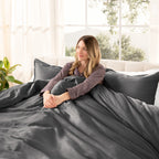 Bare Home Organic Cotton Duvet Cover Set - Smooth Sateen Weave