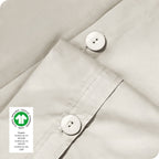 Bare Home Organic Cotton Percale Duvet Cover Set