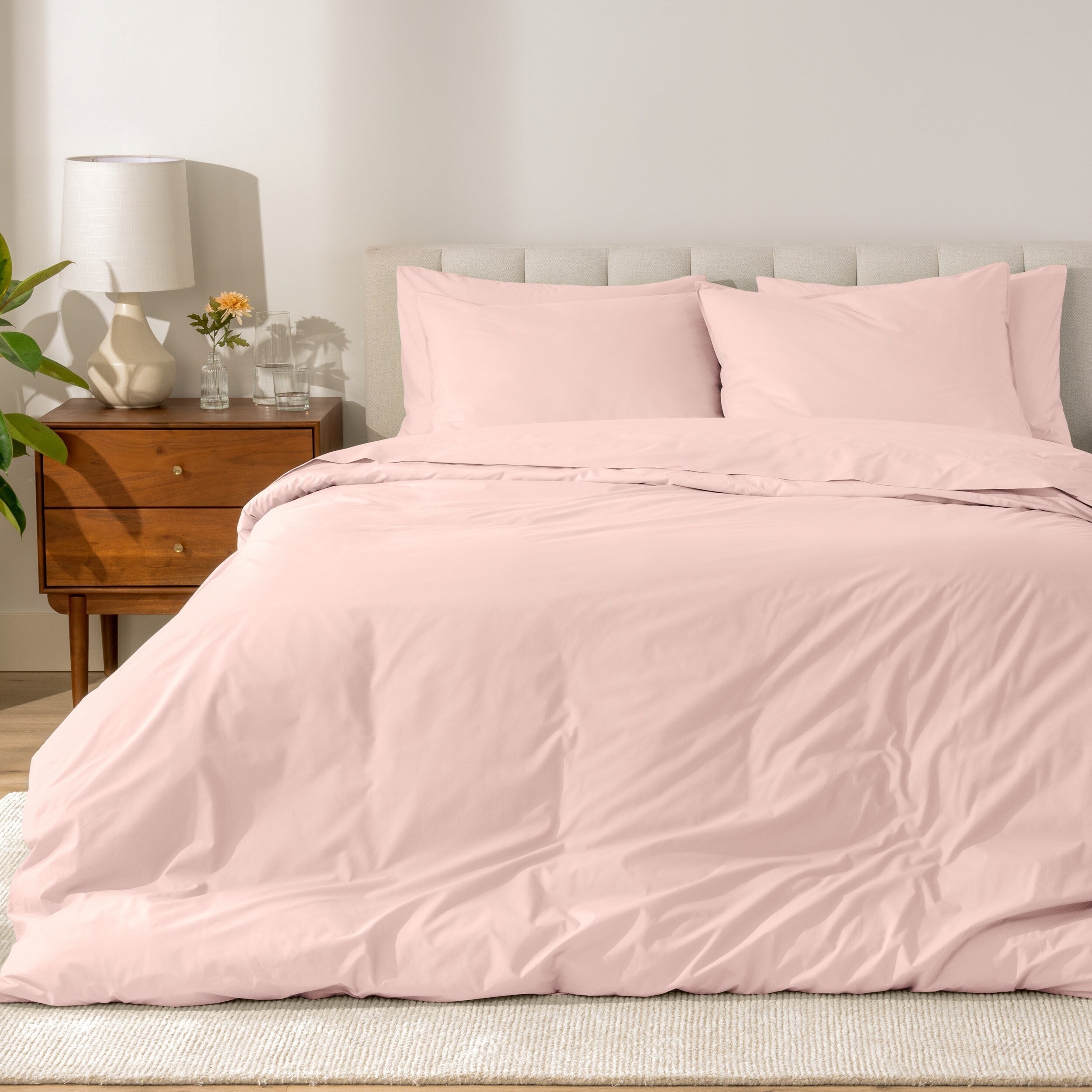 Bare Home Organic Cotton Percale Duvet Cover Set