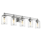 Bathroom Vanity Light,Wall Sconce Lamp Over Mirror with Clear Glass Shade