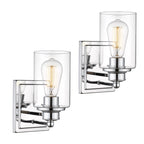 Bathroom Vanity Light,Wall Sconce Lamp Over Mirror with Clear Glass Shade