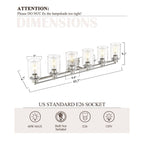 Bathroom Vanity Light,Wall Sconce Lamp Over Mirror with Clear Glass Shade