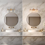 Modern 2/3/4/5-Light Bathroom Vanity Light Globe Glass Wall Sconce Minimalist Design