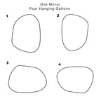 TEHOME Bertlinde wall mirror irregular shaped mirror for living room