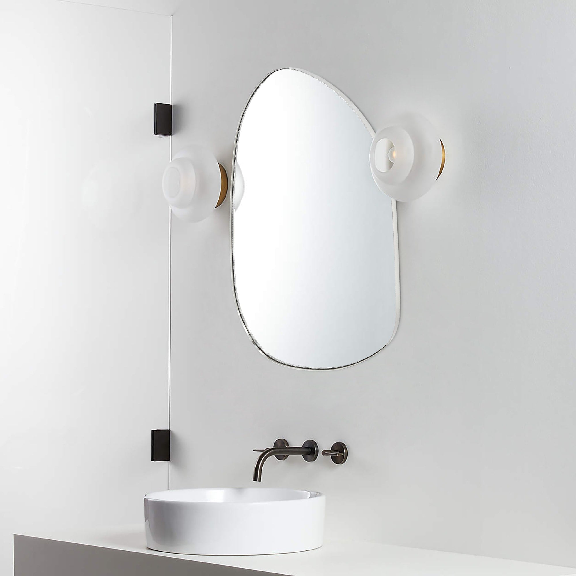 TEHOME Bertlinde wall mirror irregular shaped mirror for living room