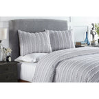 Better Trends Angelique Comforter Set 100% Cotton Tufted Soft Plush Chenille Elegant Stripes Machine Washable & Tumble Dry