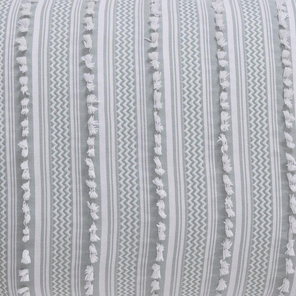 Better Trends Angelique Comforter Set 100% Cotton Tufted Soft Plush Chenille Elegant Stripes Machine Washable & Tumble Dry