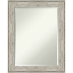 Beveled Bathroom Wall Mirror - Crackled Metallic Frame