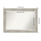 Beveled Bathroom Wall Mirror - Crackled Metallic Frame