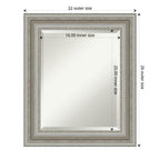 Beveled Bathroom Wall Mirror - Parlor Silver Frame