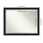 Beveled Bathroom Wall Mirror - Trio Oil Rubbed Bronze Frame - Trio Oil Rubbed Bronze
