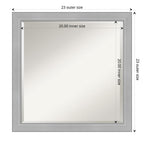 Beveled Bathroom Wall Mirror - Vista Brushed Nickel Frame