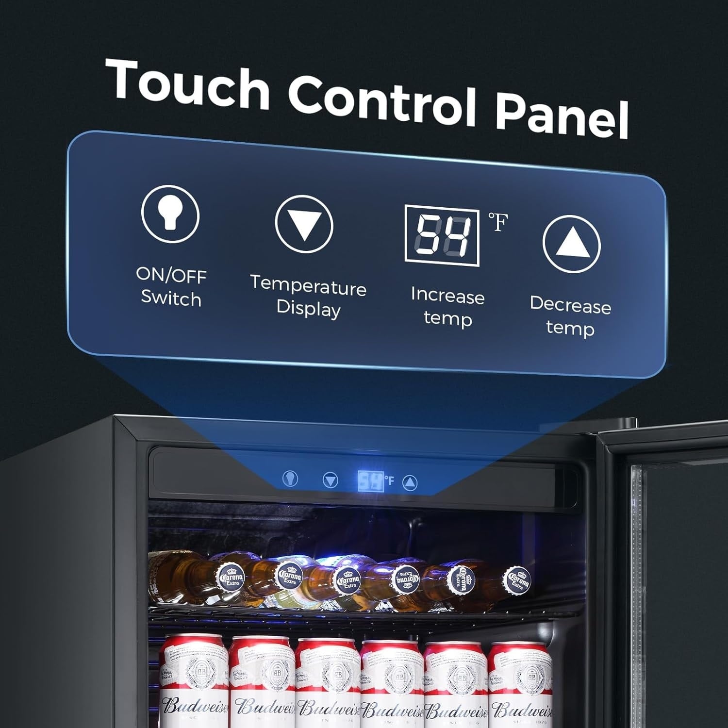 Beverage Refrigerator Cooler-145 Can Mini Fridge