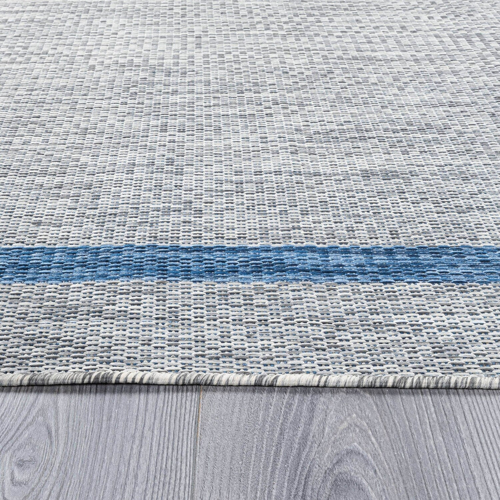 Beverly Rug Modern Bordered Indoor Outdoor Rug, Outside Carpet for Patio, Deck, Porch