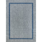 Beverly Rug Modern Bordered Indoor Outdoor Rug, Outside Carpet for Patio, Deck, Porch