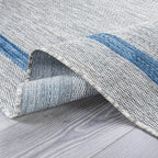 Beverly Rug Modern Bordered Indoor Outdoor Rug, Outside Carpet for Patio, Deck, Porch