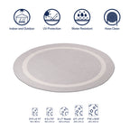 Beverly Rug Modern Bordered Indoor Outdoor Rug, Outside Carpet for Patio, Deck, Porch