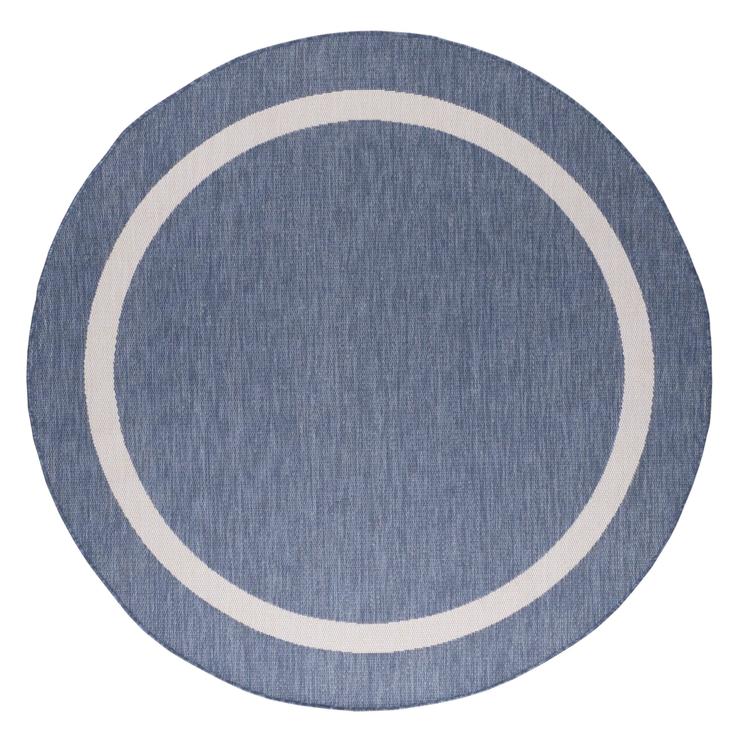 Beverly Rug Modern Bordered Indoor Outdoor Rug, Outside Carpet for Patio, Deck, Porch