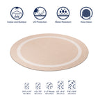 Beverly Rug Modern Bordered Indoor Outdoor Rug, Outside Carpet for Patio, Deck, Porch