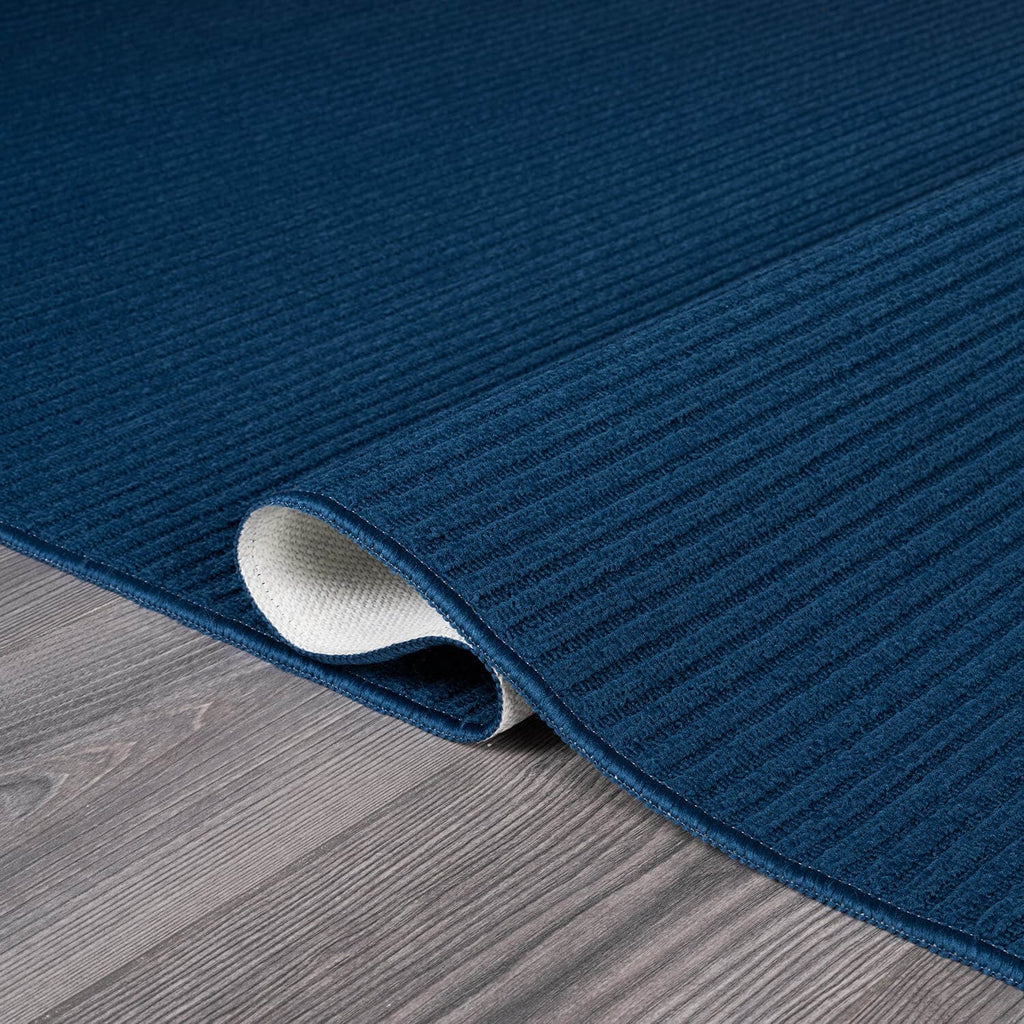 Beverly Rug Solid Color Non-Slip Rubber Back Washable Indoor Area Rug