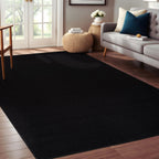 Beverly Rug Solid Color Non-Slip Rubber Back Washable Indoor Area Rug