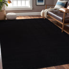 Beverly Rug Solid Color Non-Slip Rubber Back Washable Indoor Area Rug
