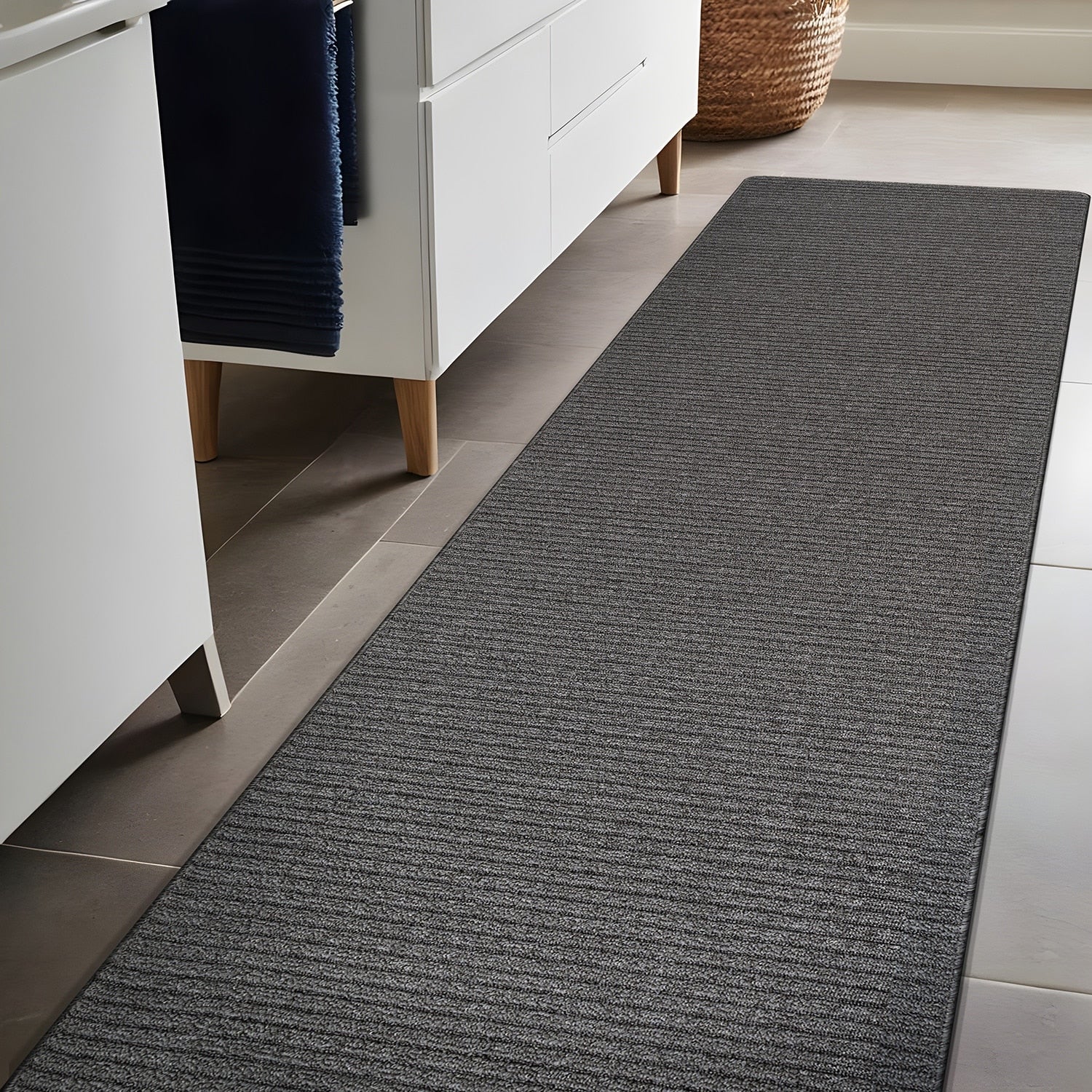 Beverly Rug Solid Color Non-Slip Rubber Back Washable Indoor Area Rug