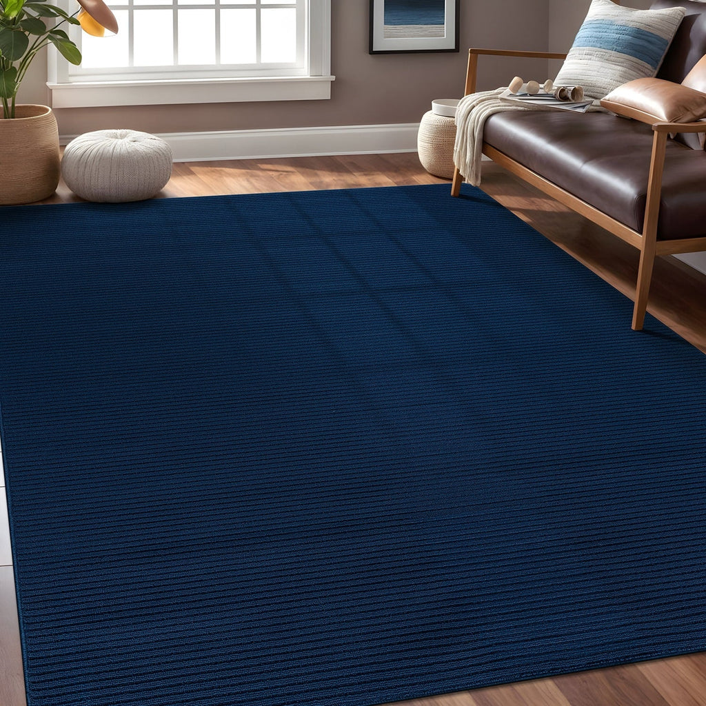 Beverly Rug Solid Color Non-Slip Rubber Back Washable Indoor Area Rug