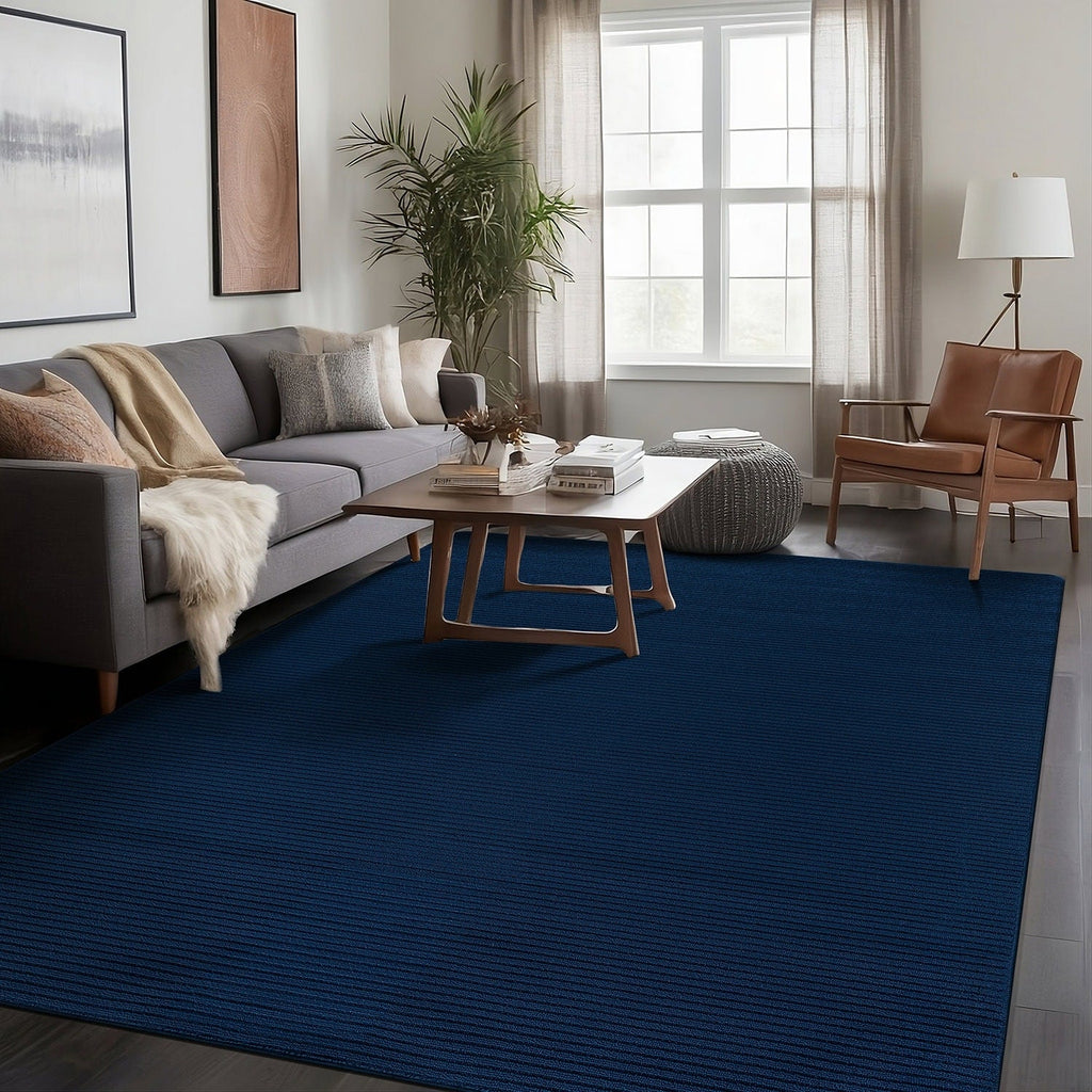 Beverly Rug Solid Color Non-Slip Rubber Back Washable Indoor Area Rug