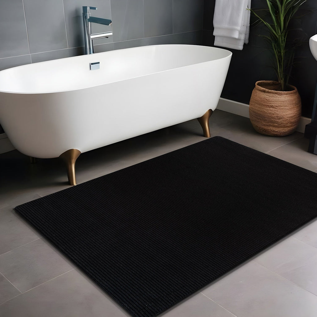 Beverly Rug Solid Color Non-Slip Rubber Back Washable Indoor Area Rug