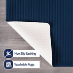 Beverly Rug Solid Color Non-Slip Rubber Back Washable Indoor Area Rug