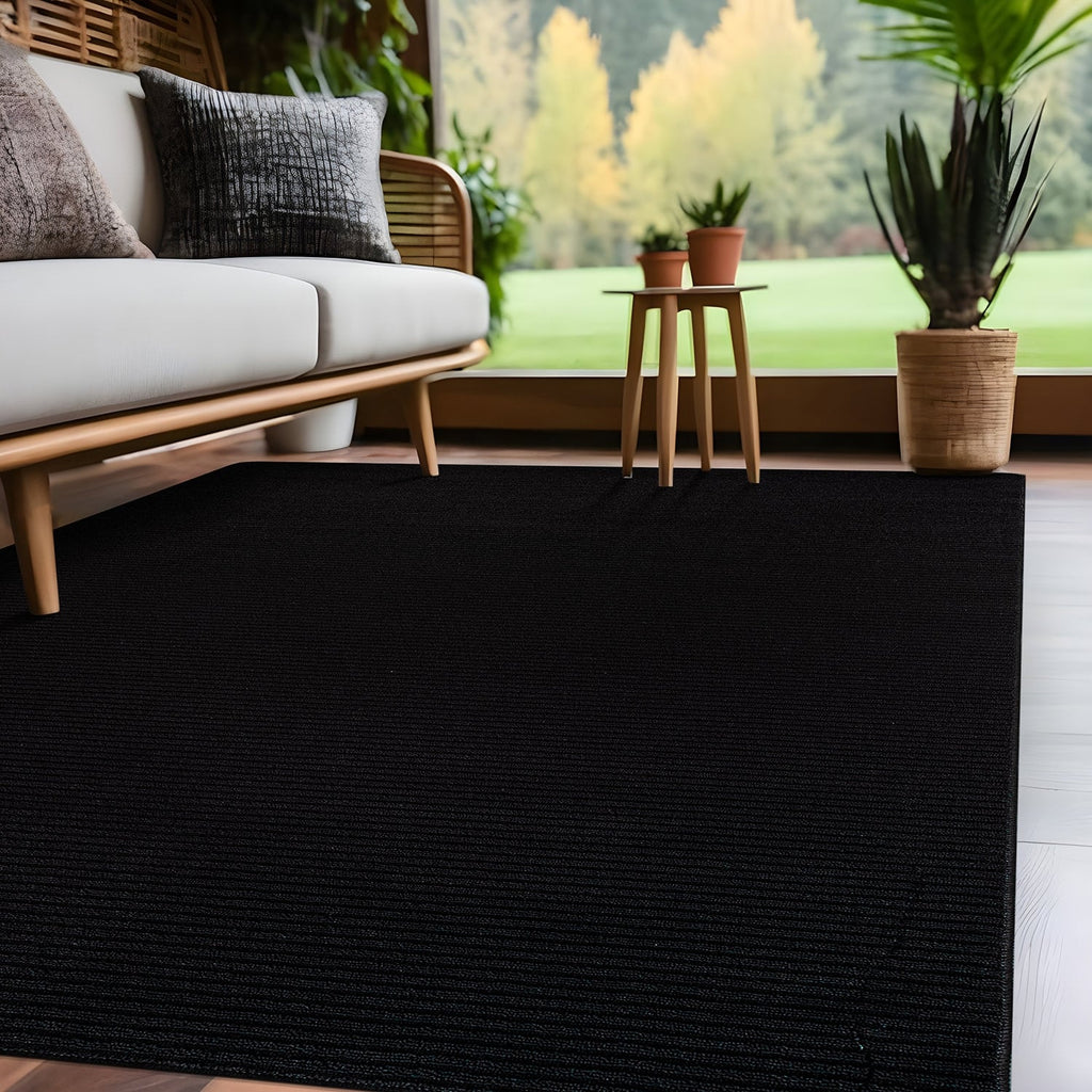 Beverly Rug Solid Color Non-Slip Rubber Back Washable Indoor Area Rug