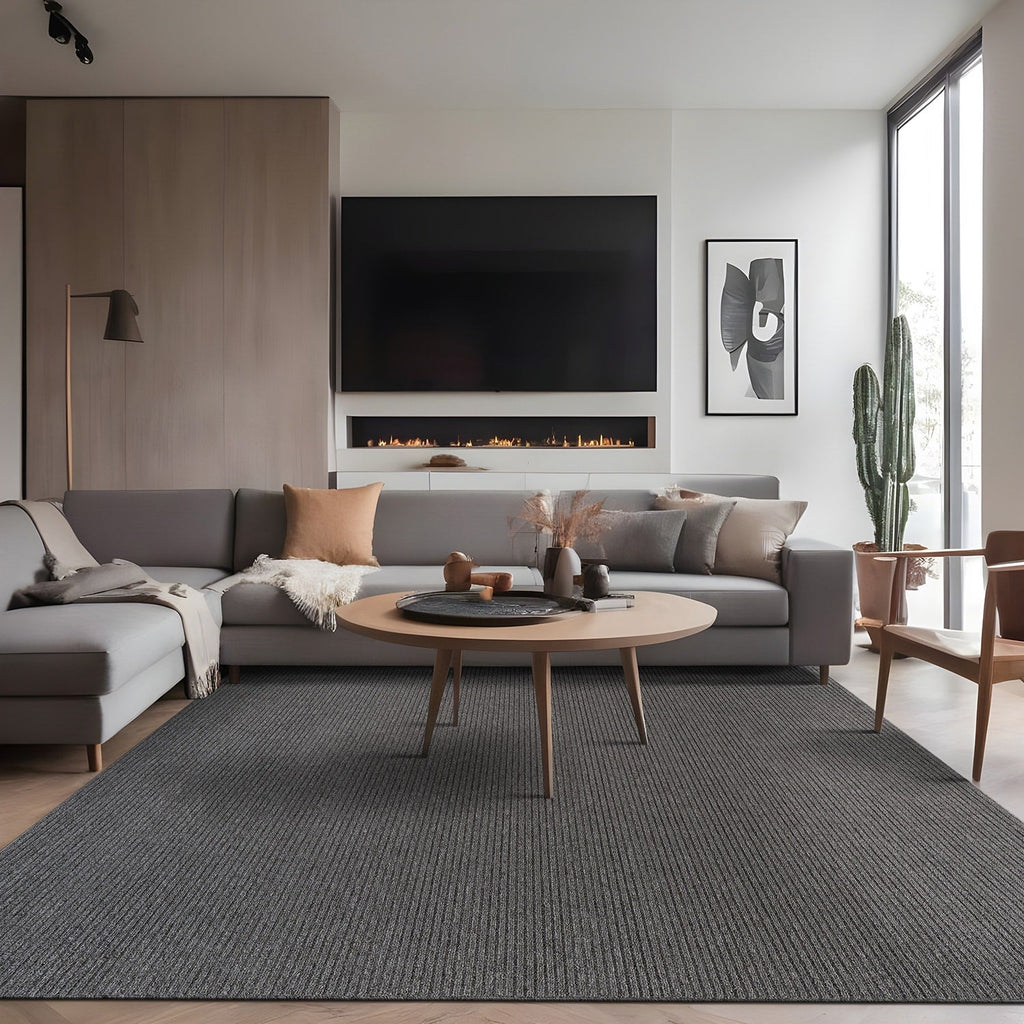 Beverly Rug Solid Color Non-Slip Rubber Back Washable Indoor Area Rug